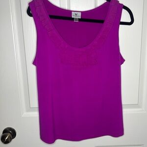 Worthington women's size Large purple sleeveless blouse.